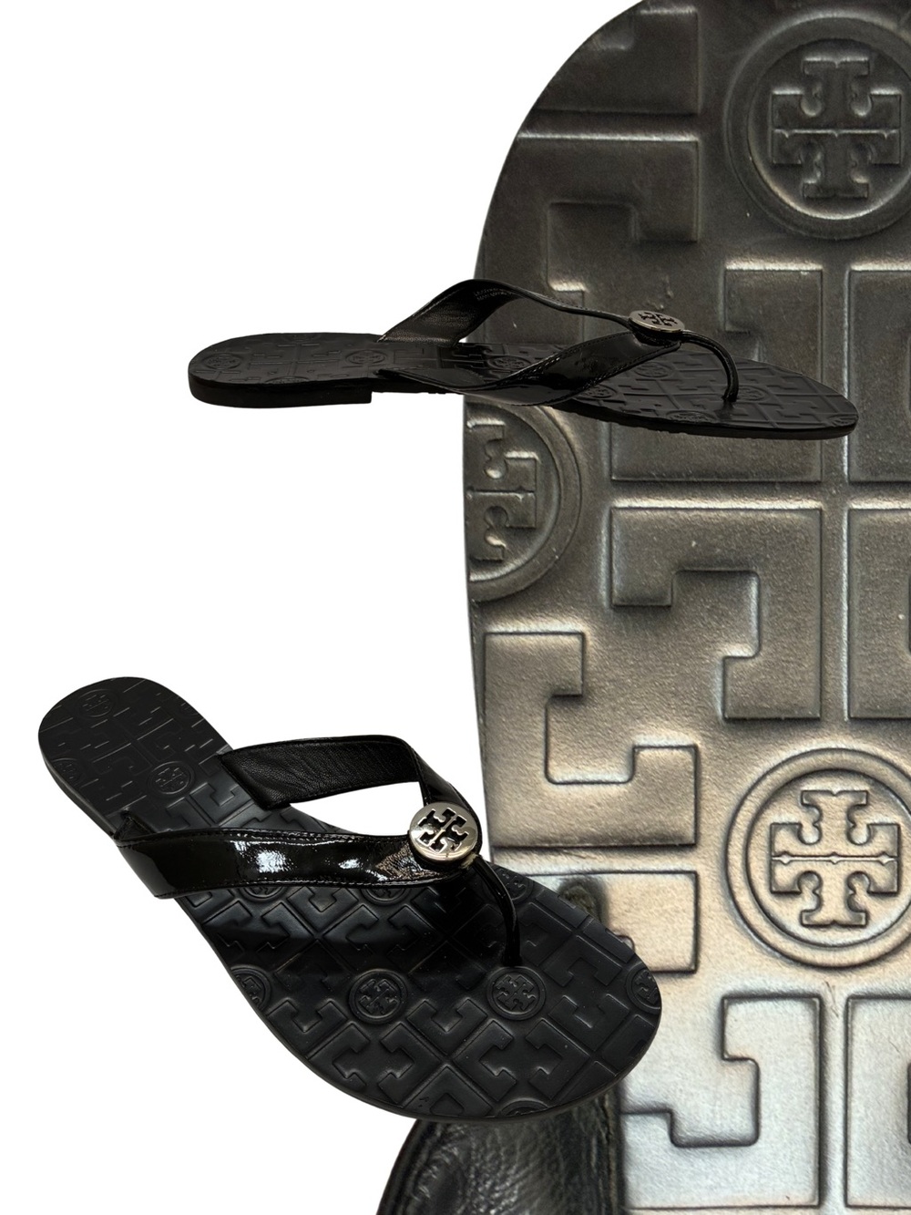 Tori Burch Patent Leather Flip-flops size 9